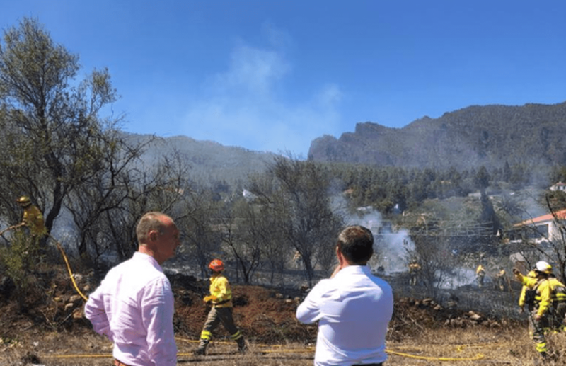 El conato se ha declarado en el municipio de El Paso (Foto TA)